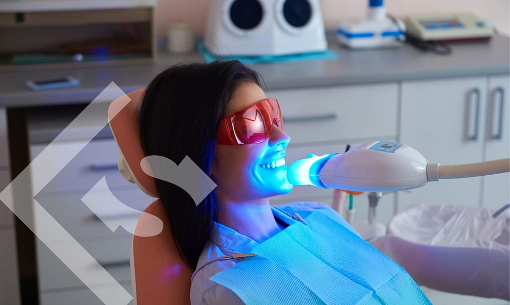 Sensitive-Teeth- Whitening-Treatment Tooth whitening with sensitive teeth.