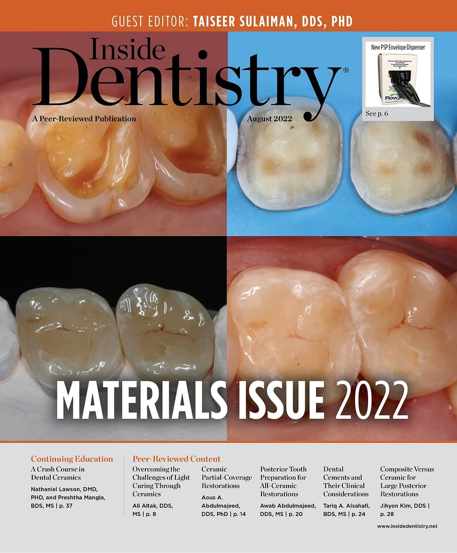 Inside Dentistry August 2022 cover