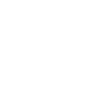 White tooth icon surround by a dashed outline in white circle