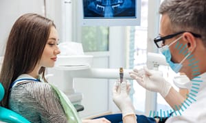 The surgical process for dental implants.