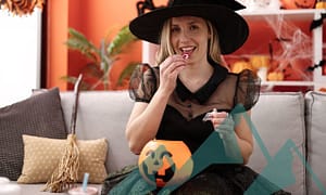 Healthy teeth on Halloween.