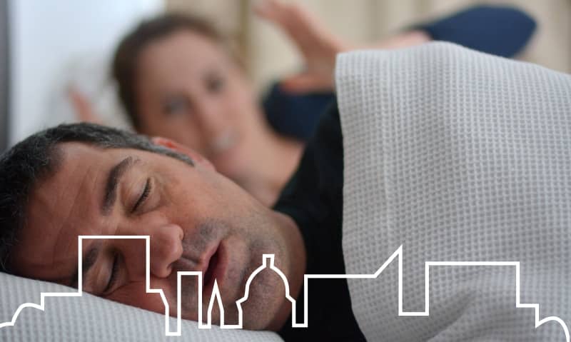 Snoring can be a sign of sleep apnea