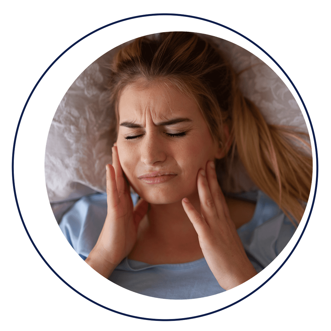 woman suffering from bruxism