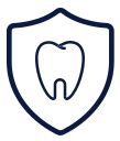 blue tooth in shield representing restorative dentistry