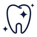 blue shiny tooth icon representing confidence