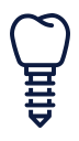 blue dental implant icon