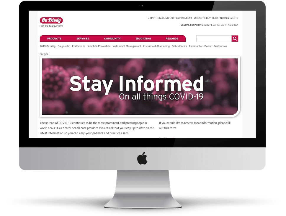 Stay Informed on all things Covid from Hu-Friedy