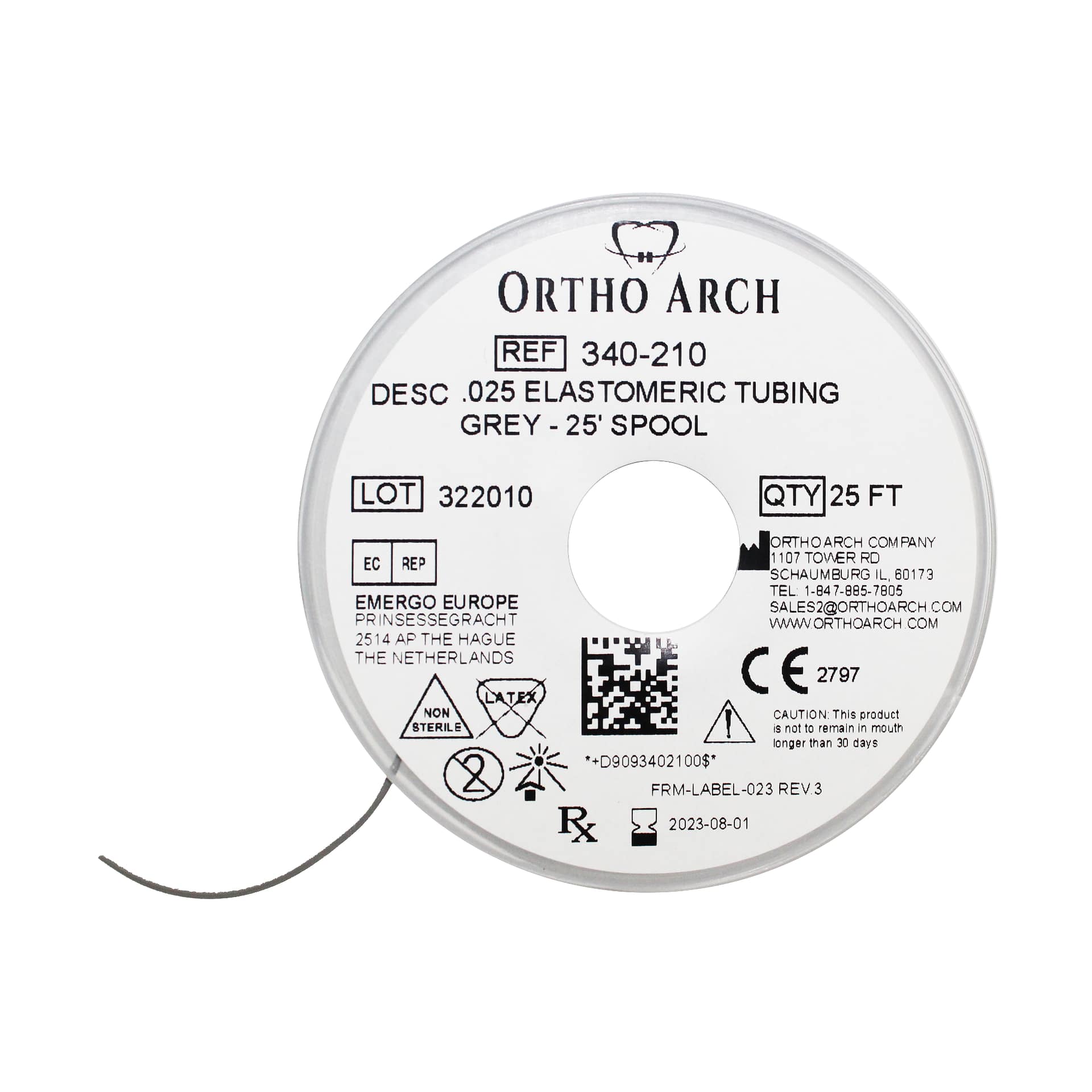 Elastomeric Thread and Tubing Ortho Arch